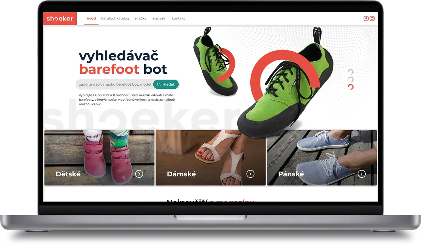 Tvorba webu www.shoeker.cz